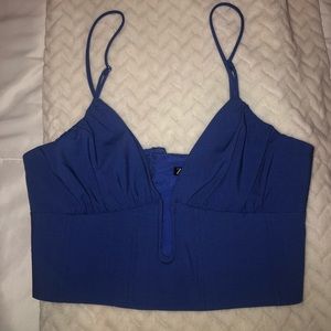 Royal blue zara crop top